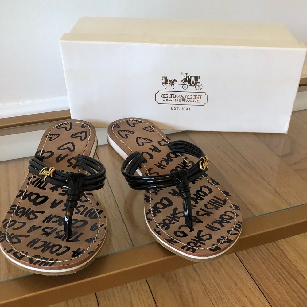 Coach Molly patent leather flip flop - 7